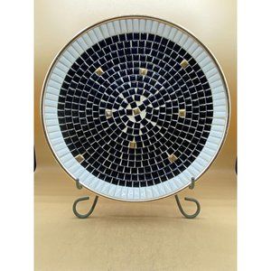 Mosaic Tile Dish Console Bowl Mid-Century MCM Retro Vintage 12”